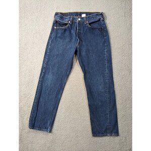 Levi's 501xx Jeans Mens 33x31 (Actual 29.5x27) Vintage Style Button Fly Blue